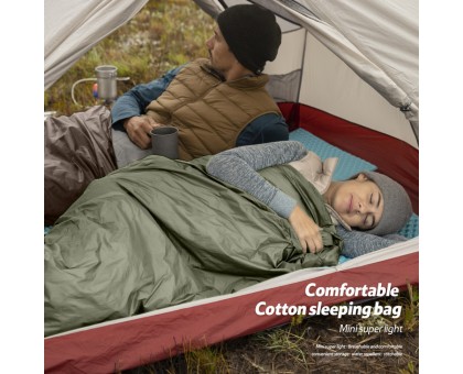 Naturehike LW180 Mini XL: Спальний мішок темно-зелений, лівий Naturehike LW180 Mini XL: Спальний мішок темно-зелений, лівий
