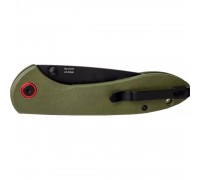 Ніж CJRB Feldspar Black Blade, AR-RPM9 Steel, ц:green
