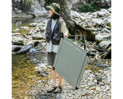 Складаний стіл Naturehike M: легкий, алюмінієвий, сірий – для подорожей