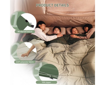 Спальний мішок двомісний Naturehike CNK2300019 коричневий