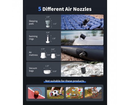 Flextail Tiny Pump Х помаранчевий: 2-в-1 насос-ліхтар для кемпінгу