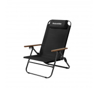 Крісло складане з регульованим нахилом Naturehike CNK2550JJ012, вуглецева сталь, чорний