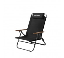 Крісло складане з регульованим нахилом Naturehike CNK2550JJ012, вуглецева сталь, чорний