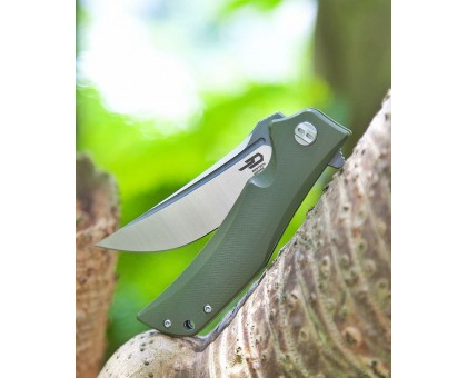 Нiж складний Bestech Knife SCIMITAR Army Green BG05B-1