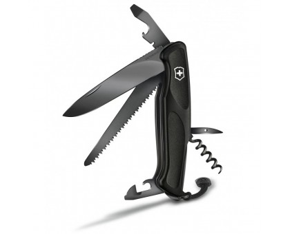 Складной нож Victorinox RANGERGRIP 55 Onyx Black 130мм/3сл/12функ/черн /lock/штоп/пила