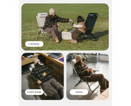 Naturehike Складане крісло з регульованим нахилом: вуглецева сталь