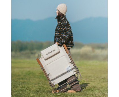Naturehike CNK2550JJ012: Складане крісло з регульованим нахилом, бежевий