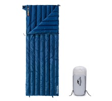 Спальний мішок з натуральним пухом Naturehike CWM295 CNK2300SD013, блакитний