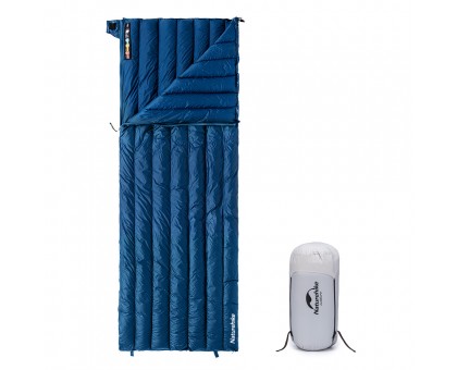 Спальний мішок Naturehike CWM295 CNK2300SD013: натуральний пух, блакитний