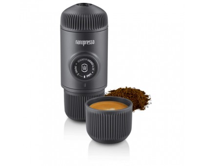 Wacaco Nanopresso сіра: Портативна еспресо-кавоварка з чохлом Wacaco Nanopresso сіра: Портативна еспресо-кавоварка з чохлом