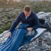 Спальний мішок Naturehike CWM295 CNK2300SD013: натуральний пух, блакитний