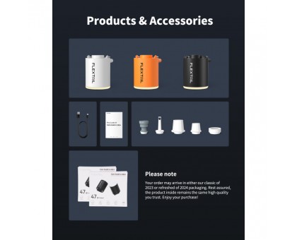 Flextail Tiny Pump Х: Чорний кемпінговий насос-ліхтар + вакуумні пакети