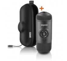 Портативна еспресо-кавоварка Wacaco Nanopresso сіра з чохлом