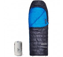 Спальник з натуральним пухом Naturehike CW700 CNK2450WS048, p-р M, чорно-блакитний