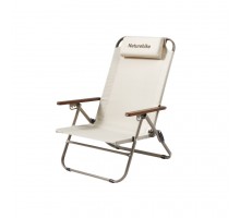 Крісло складане з регульованим нахилом Naturehike CNK2550JJ012, вуглецева сталь, бежевий