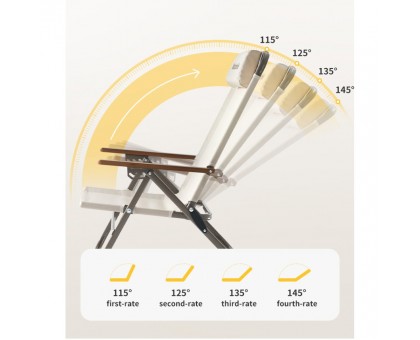 Naturehike CNK2550JJ012: Складане крісло з регульованим нахилом, бежевий