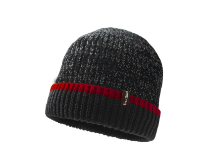 Шапка водонепроникна Dexshell Cuffed Beanie, з червоною смужкою