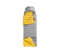 Спальник з натуральним пухом Naturehike CW400 NH18C400-D, p-р M, жовто-сірий