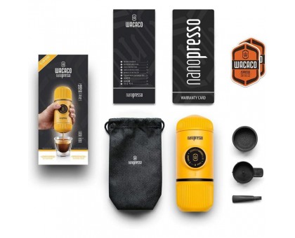 Портативна еспресо-кавоварка Wacaco Nanopresso жовта – твій мобільний бариста. Портативна еспресо-кавоварка Wacaco Nanopresso жовта – твій мобільний бариста.