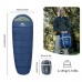 Спальник Naturehike MJ600: Тепло та комфорт з капюшоном, темно-блакитний
