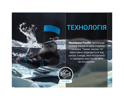 Шкарпетки водонепроникні Dexshell Running Lite, блакитні