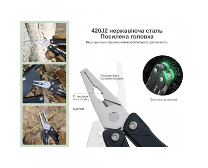 Мультитул NexTool Mini Sailor Pliers S11 чорний