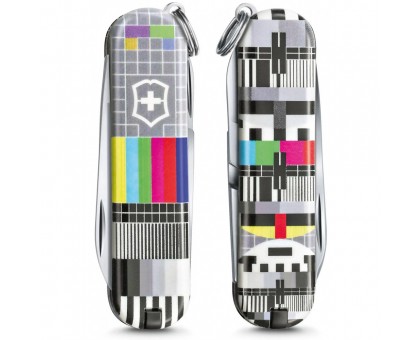 Складной нож Victorinox CLASSIC LE "Retro TV" 58мм/1сл/7функ/цветн/чехол /ножн