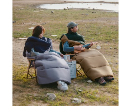Спальник з капюшоном Naturehike Sunny Day PL02 U450 (3,9°C) лівий блакитно-синій