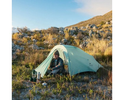 Намет надлегкий двомісний з футпринтом Naturehike Shared 2 NH20ZP091, 20D, блакитний