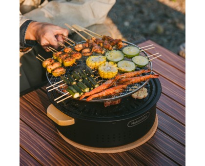 Настільна кругла піч Naturehike з решіткою та сковорідкою CNK2550CF010