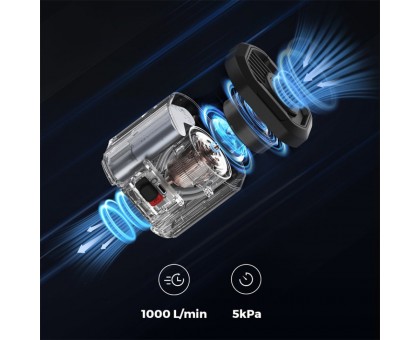 Flextail Evo Pump 3: Портативний повітряний насос 1000 л/хв, чорний Flextail Evo Pump 3: Портативний повітряний насос 1000 л/хв, чорний