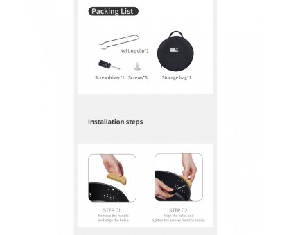 Настільна кругла піч Naturehike з решіткою та сковорідкою CNK2550CF010