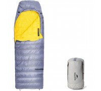 Спальник з натуральним пухом Naturehike CW700 CNK2450WS048, p-р M, жовто-сірий