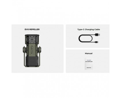 Flextail Evo Repel: Чорний Кемпінговий Фумігатор-Ліхтар-Powerbank
