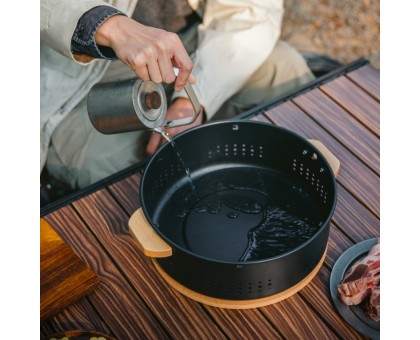 Настільна кругла піч Naturehike з решіткою та сковорідкою CNK2550CF010