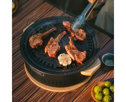 Настільна кругла піч Naturehike з решіткою та сковорідкою CNK2550CF010