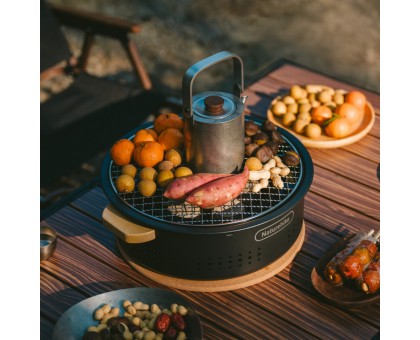 Настільна кругла піч Naturehike з решіткою та сковорідкою CNK2550CF010