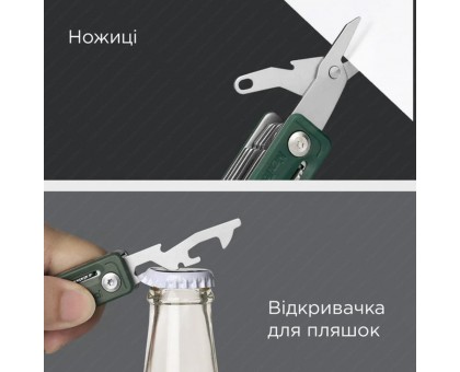 Зелений Мультитул NexTool Multi Functional Knife – ваш універсальний помічник Зелений Мультитул NexTool Multi Functional Knife – ваш універсальний помічник
