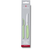 Набір кухонний Victorinox SwissClassic Paring Set 2шт з св. зел. ручкою (ніж, овочечистка Universal) (GB)