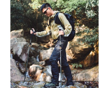 Надійна трекінгова палиця Naturehike CNK2450DS013 чорна 103-120 см