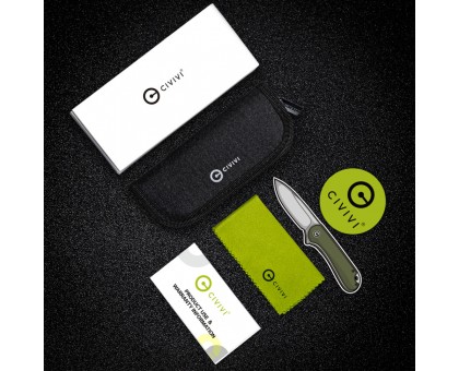 Civivi Qubit Green Aluminum: Преміум Складаний Ніж C22030E-DS1