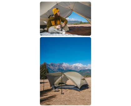 Надлегкий двомісний намет Naturehike Mongar 15D сірий для туризму Надлегкий двомісний намет Naturehike Mongar 15D сірий для туризму