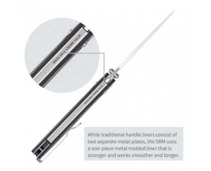 Ніж складаний SRM Terrier 258L-GB чорний: міцний та стильний від SRM.