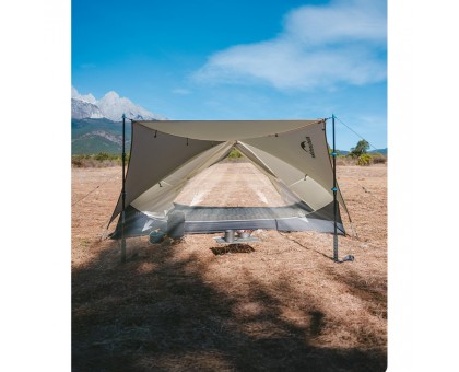 Надлегкий двомісний намет Naturehike Mongar 15D сірий для туризму Надлегкий двомісний намет Naturehike Mongar 15D сірий для туризму