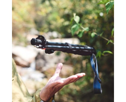 Надійна трекінгова палиця Naturehike CNK2450DS013 чорна 103-120 см