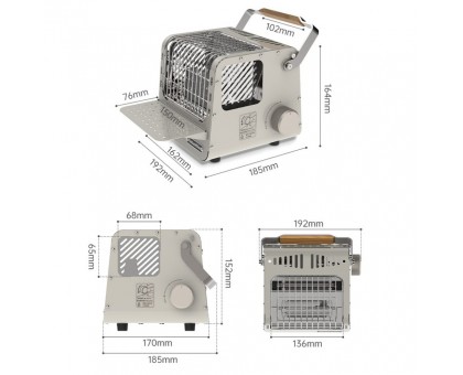 Міні обігрівач касетний Naturehike CNK2300CW018, сірий