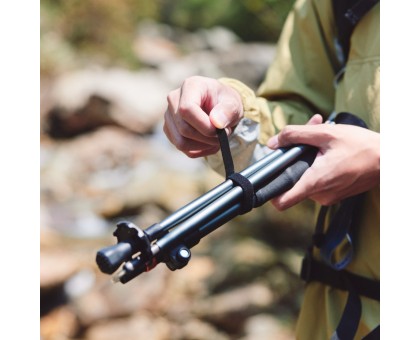 Надійна трекінгова палиця Naturehike CNK2450DS013 чорна 103-120 см