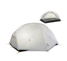 Намет надлегкий двомісний з футпринтом Naturehike Mongar NH17T007-M, 20D, сiрий