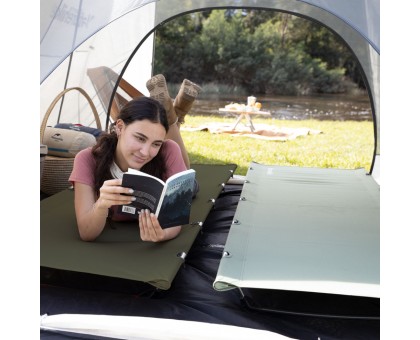 Ліжко складане Naturehike XJC05 NH20JJ001: Oxford/алюміній, зелене Ліжко складане Naturehike XJC05 NH20JJ001: Oxford/алюміній, зелене