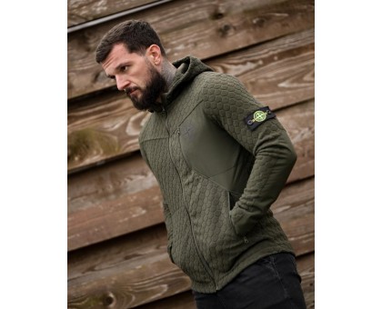 Оригінальна чоловіча флісова кофта Stone Island Honeycomb Green